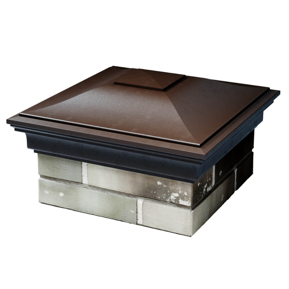 Колпак Zking Монблан Коричневый на столб 1.5х1.5 кирпича (385х385мм) в Орле фото