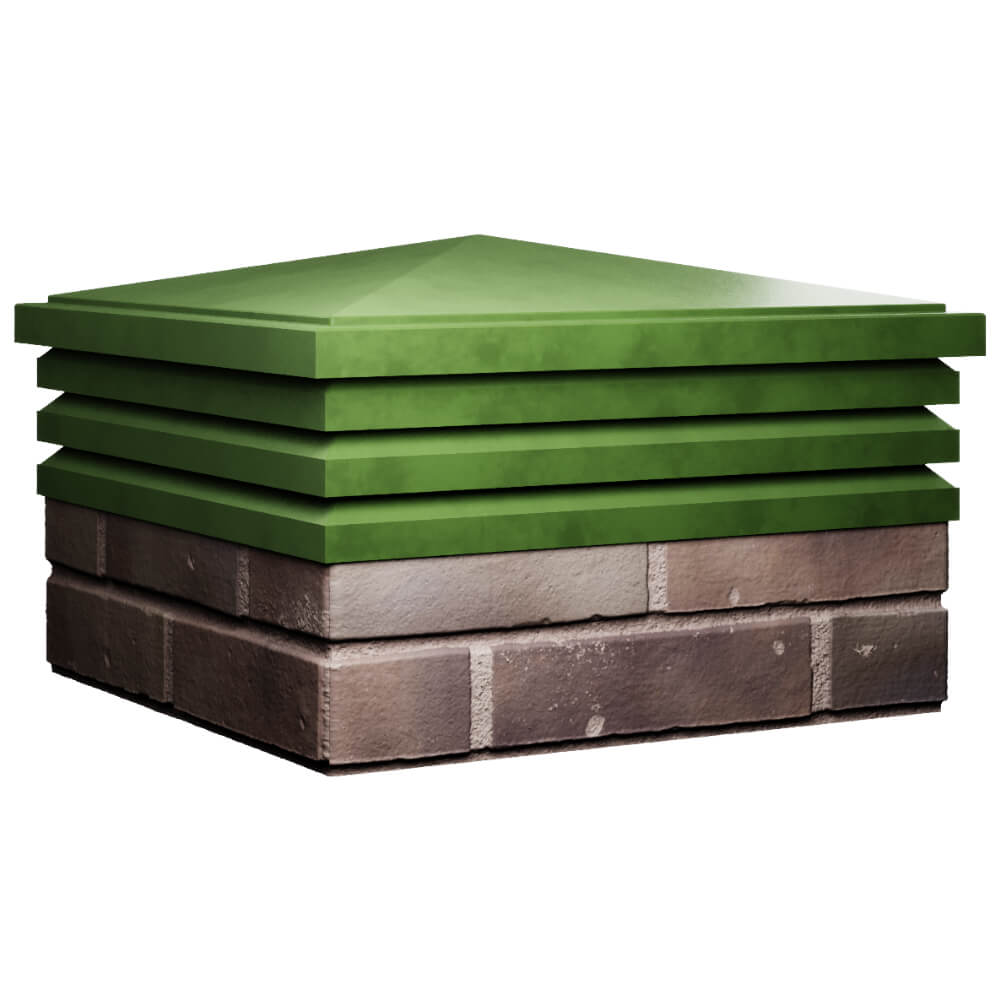 Колпак Zking Бона ХайТек Зеленый на столб 2х2 кирпича (513х513мм) в Орле фото