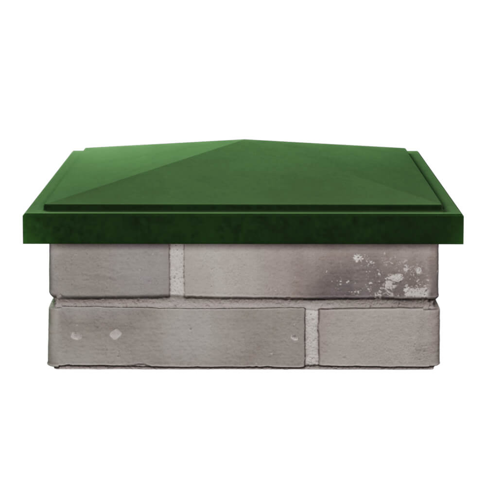 Колпак Zking БонаМоно Зеленый на столб 1.5х1.5 кирпича (385х385, 400х400мм) Орел фото