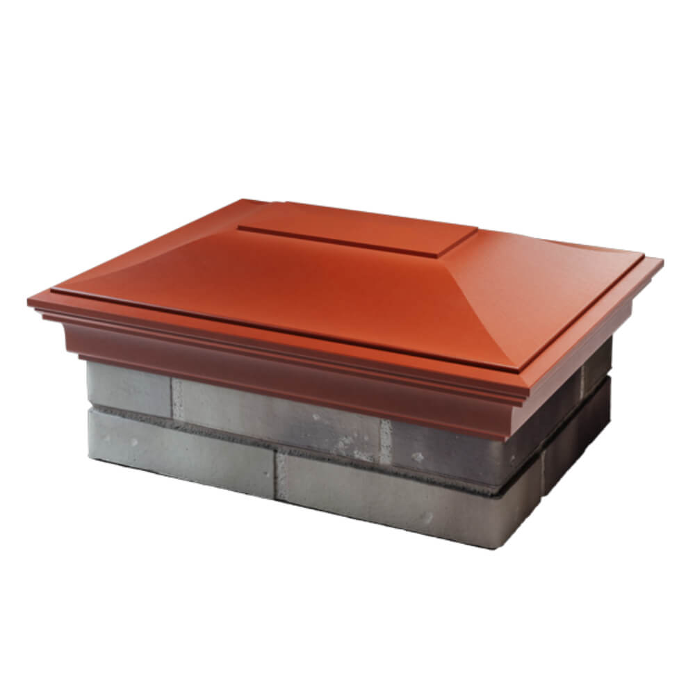 Колпак Zking Монблан Красный на столб 2х1.5 кирпича (515х385мм) в Орле фото