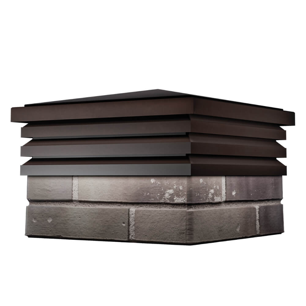 Колпак Zking Бона ХайТек Коричневый на столб 1.5х1.5 кирпича (385х385мм) в Орле фото