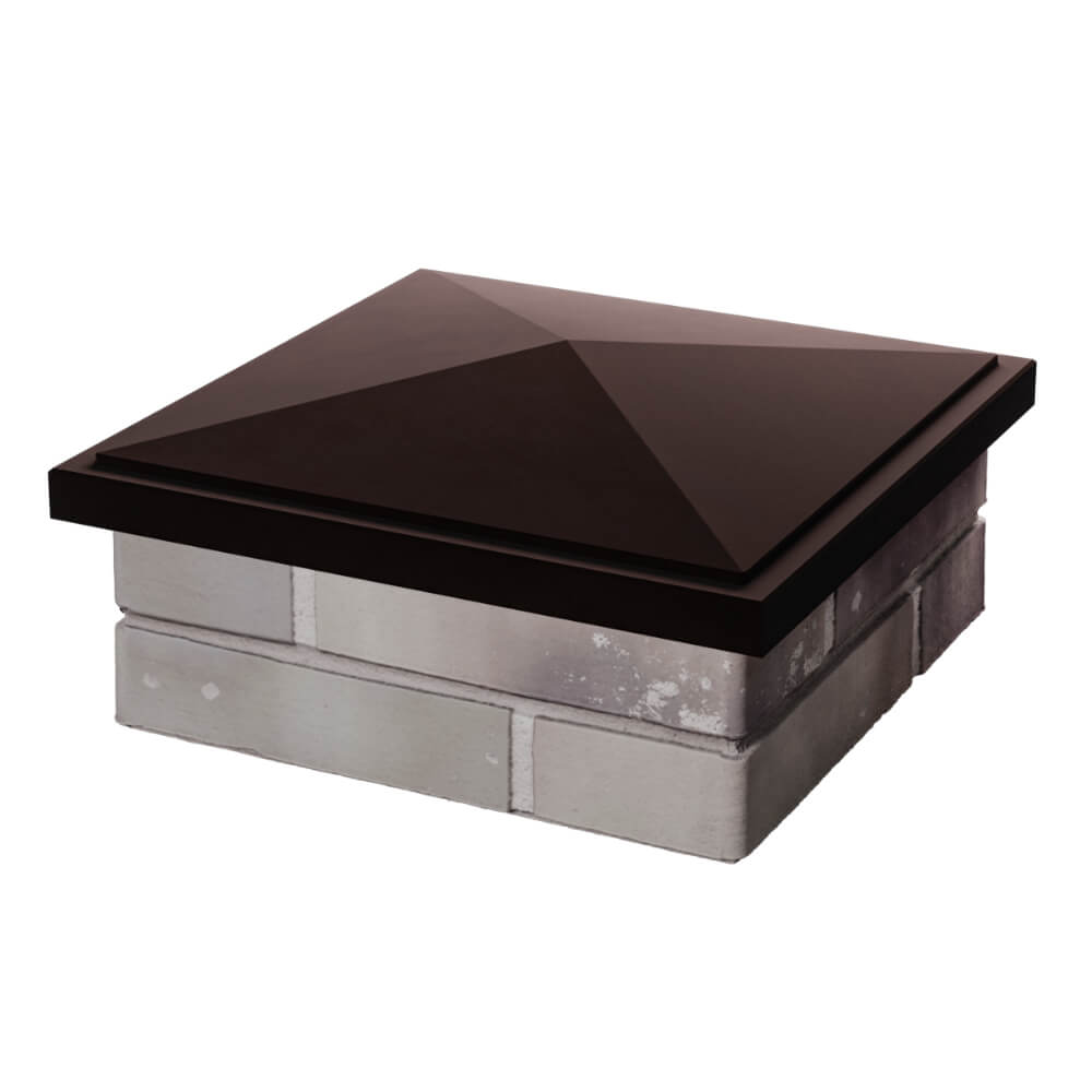 Колпак Zking БонаМоно Коричневый на столб 1.5х1.5 кирпича (385х385, 400х400мм) в Орле фото