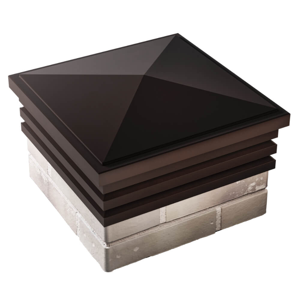 Колпак Zking Бона ХайТек Коричневый на столб 1.5х1.5 кирпича (385х385мм) в Орле фото