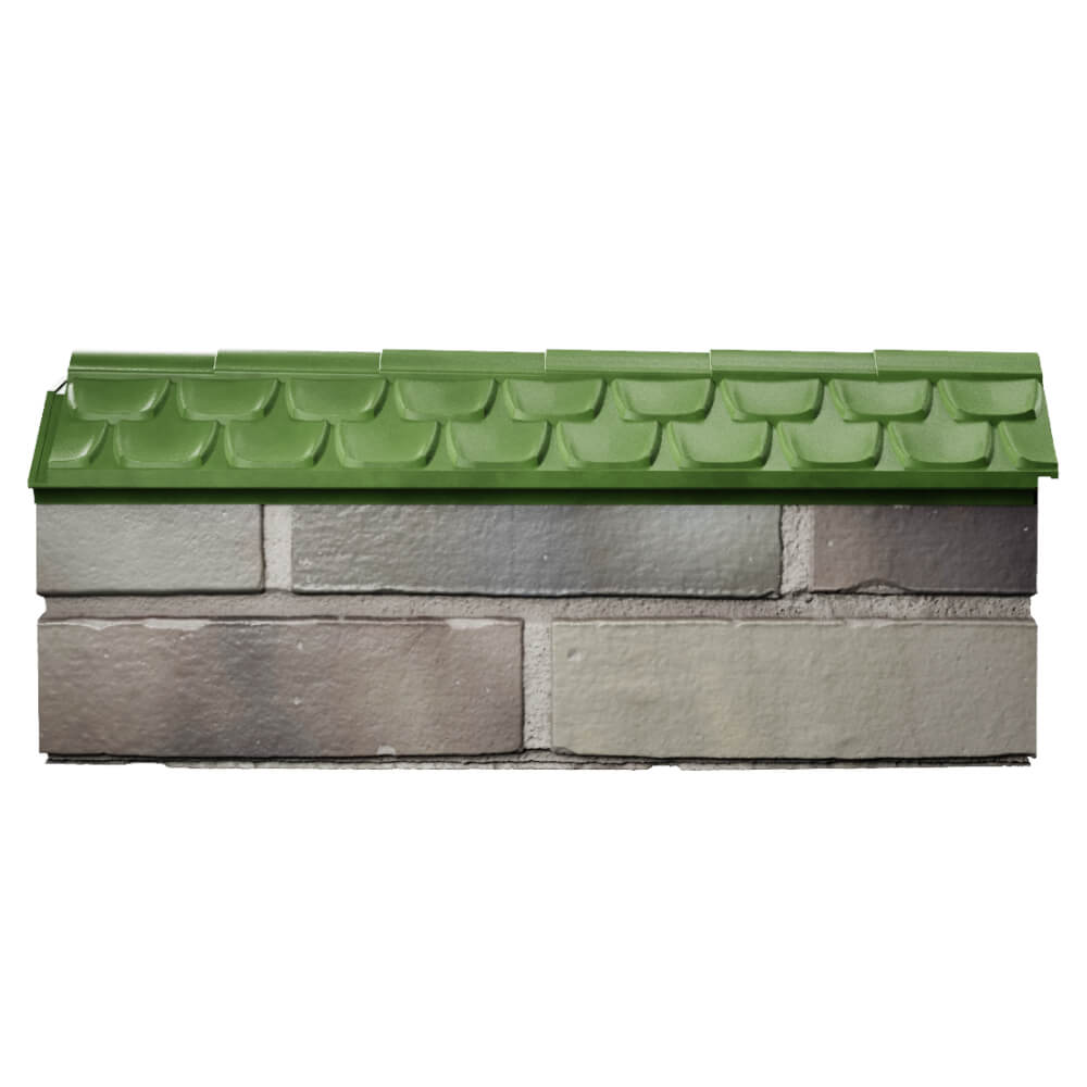 Парапет Zking Эльбрус Зеленый с посадкой на 0.5 кирпича (130мм) в Орле фото