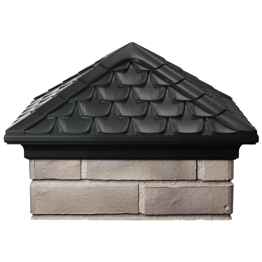 Колпак Zking Эльбрус Черный на столб 1.5х1.5 кирпича (385х385мм) Орел фото