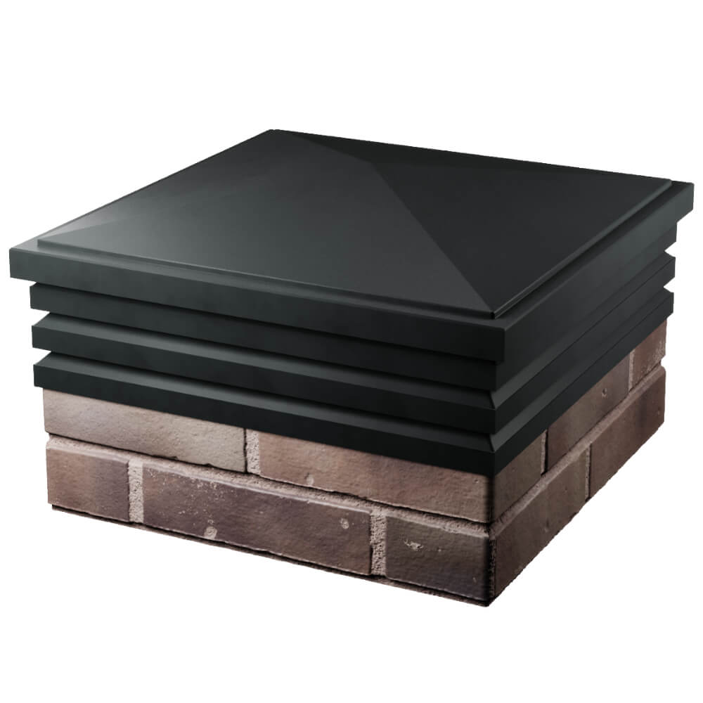 Колпак Zking Бона ХайТек Черный на столб 2х2 кирпича (513х513мм) в Орле фото