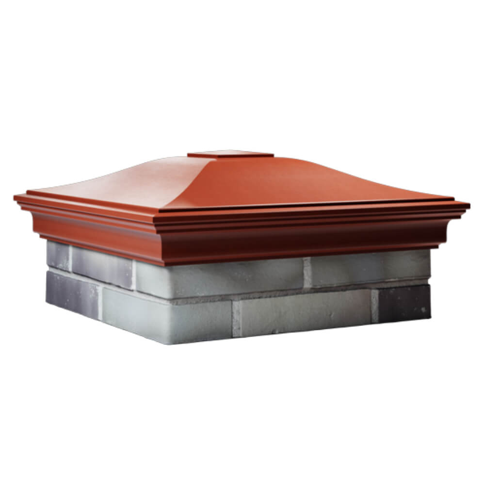 Колпак Zking Монблан Красный на столб 2х2 кирпича (515х515мм) в Орле фото