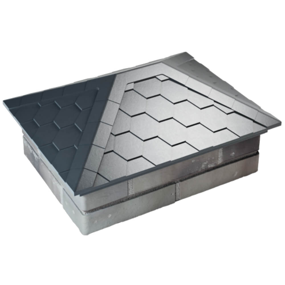 Колпак Zking Эверест Серый на столб 2х1.5 кирпича (520х390мм) Орел фото