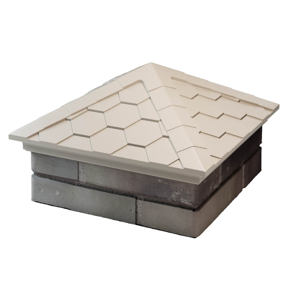 Колпак Zking Эверест Бежевый на столб 1.5х1.5 кирпича (390х390мм) в Орле фото