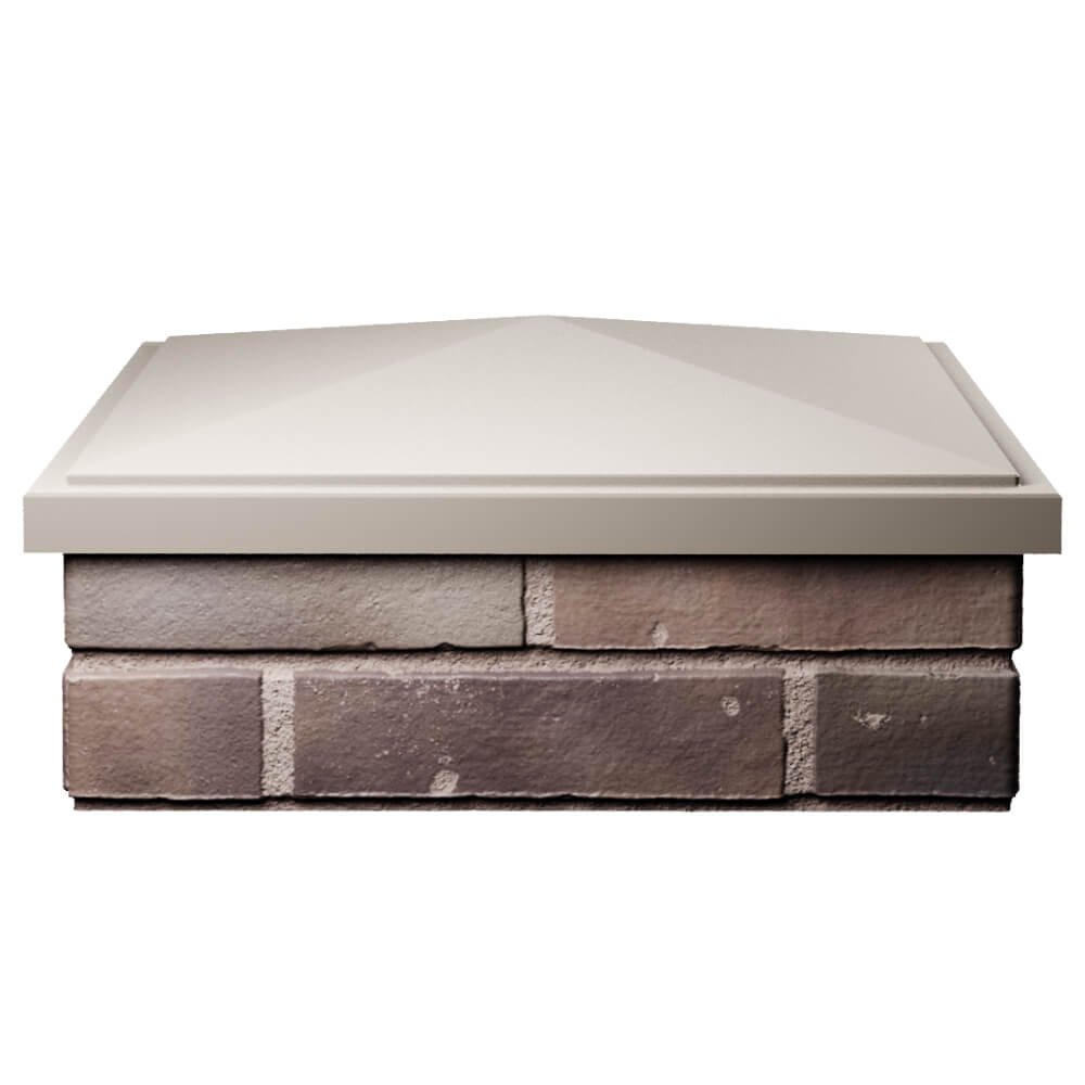 Колпак Zking БонаМоно Бежевый на столб 2х2 кирпича (515х515, 530х530мм) Орел фото