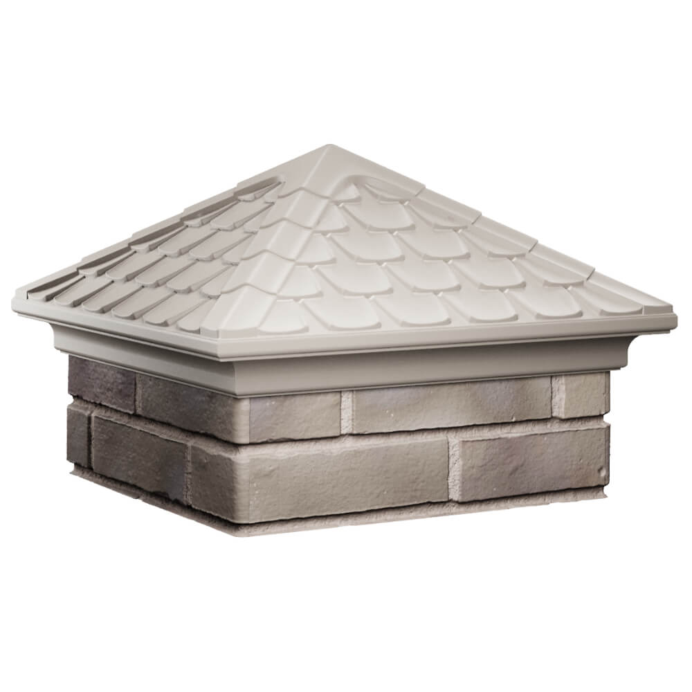 Колпак Zking Эльбрус Бежевый на столб 1.5х1.5 кирпича (385х385мм) в Орле фото