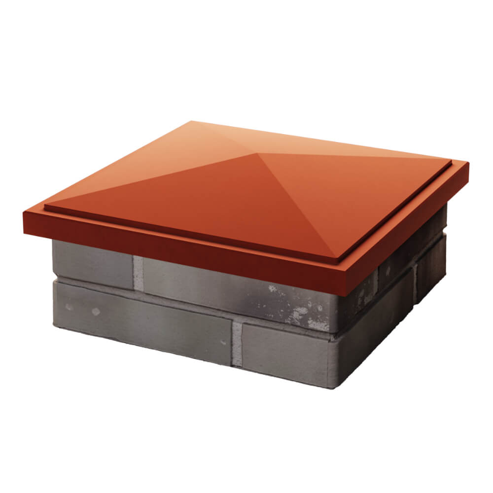 Колпак Zking БонаМоно Красный на столб 1.5х1.5 кирпича (385х385, 400х400мм) в Орле фото