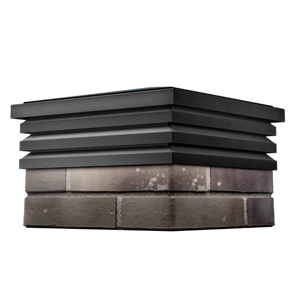 Колпак Zking Бона ХайТек Черный на столб 1.5х1.5 кирпича (385х385мм) в Орле фото