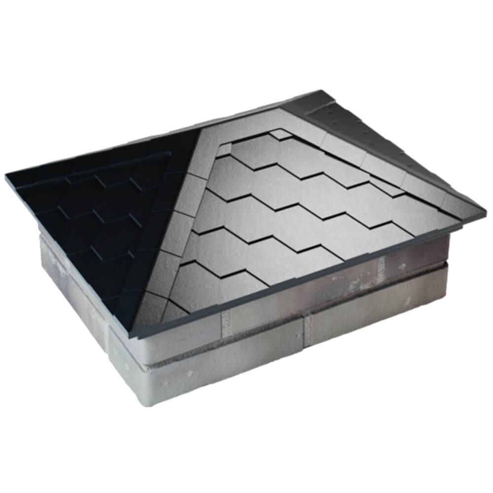 Колпак Zking Эверест Черный на столб 2х1.5 кирпича (520х390мм) Орел фото