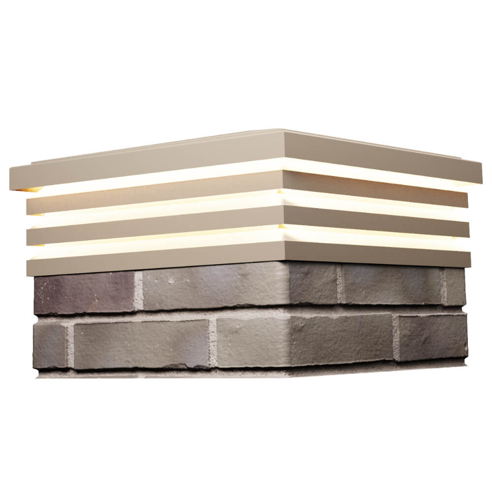 Колпак Zking Бона ХайТек Бежевый на столб 1.5х1.5 кирпича (385х385мм) с подсветкой в Орле фото