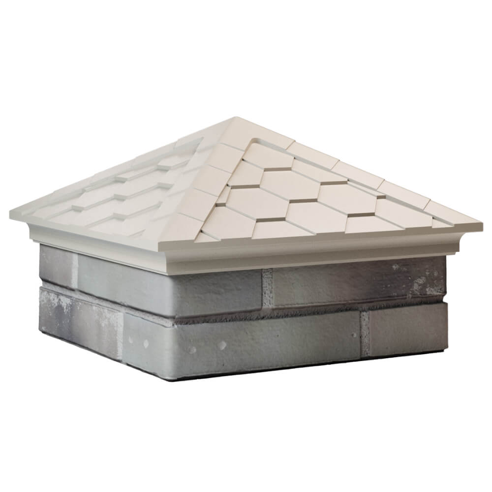 Колпак Zking Эверест Бежевый на столб 1.5х1.5 кирпича (390х390мм) в Орле фото