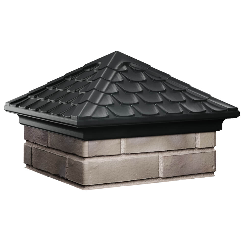 Колпак Zking Эльбрус Черный на столб 1.5х1.5 кирпича (385х385мм) в Орле фото
