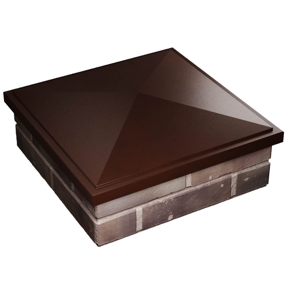 Колпак Zking БонаМоно Коричневый на столб 2х2 кирпича (515х515, 530х530мм) в Орле фото