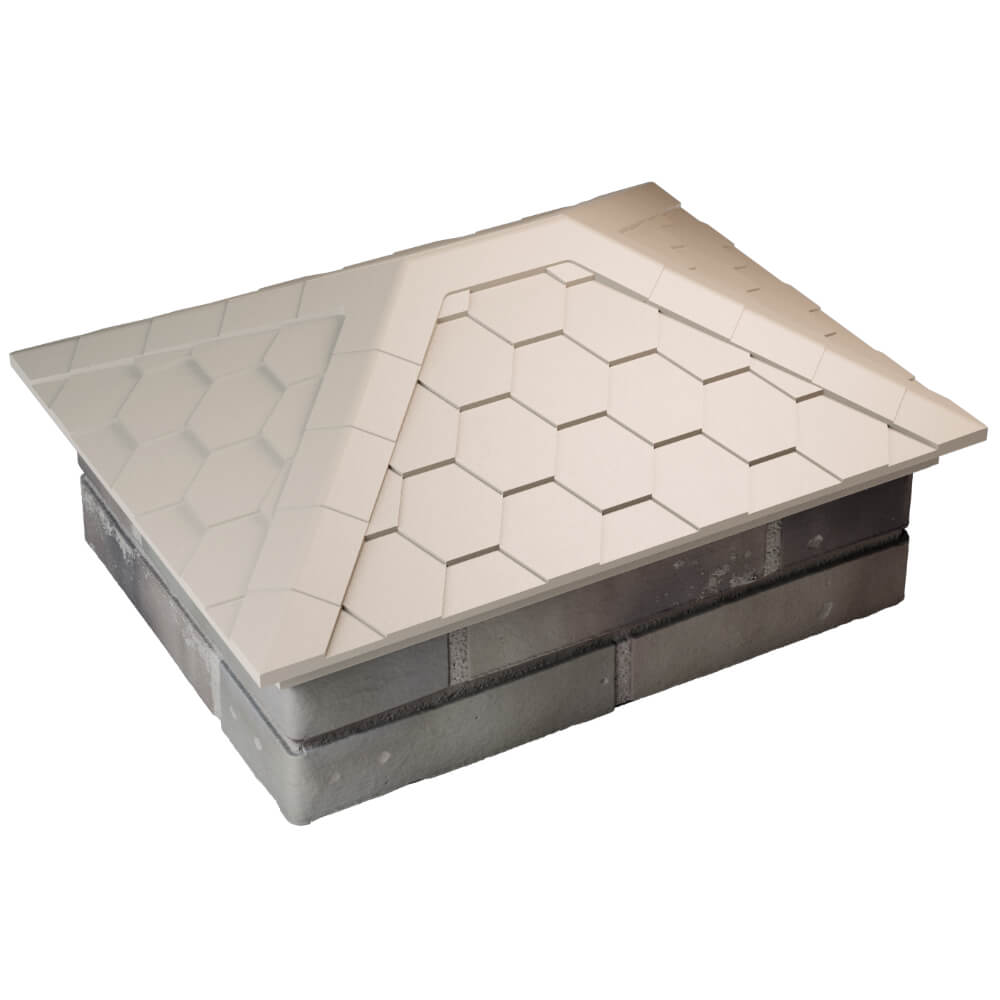 Колпак Zking Эверест Бежевый на столб 2х1.5 кирпича (520х390мм) Орел фото