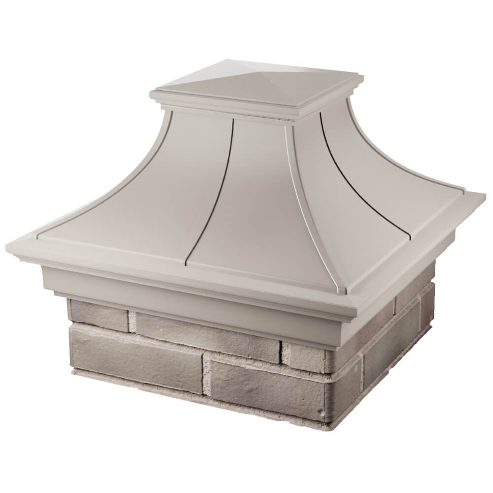 Колпак Zking Монблан Премиум Бежевый на столб 1.5х1.5 кирпича (385х385мм) в Орле фото