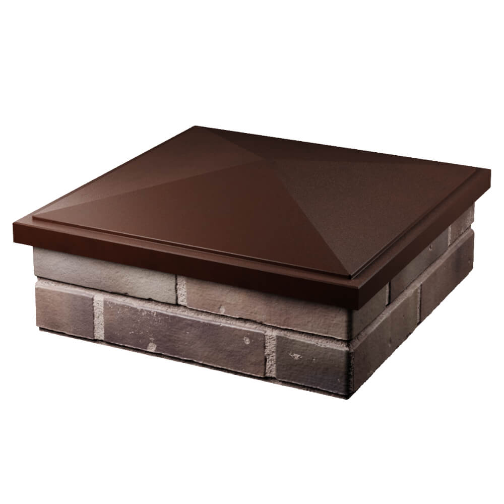 Колпак Zking БонаМоно Коричневый на столб 2х2 кирпича (515х515, 530х530мм) в Орле фото