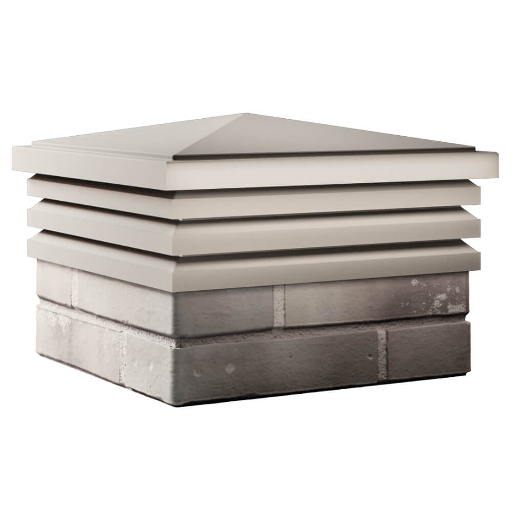 Колпак Zking Бона ХайТек Бежевый на столб 1.5х1.5 кирпича (385х385мм) в Орле фото