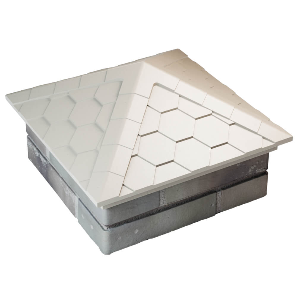 Колпак Zking Эверест Бежевый на столб 1.5х1.5 кирпича (390х390мм) в Орле фото