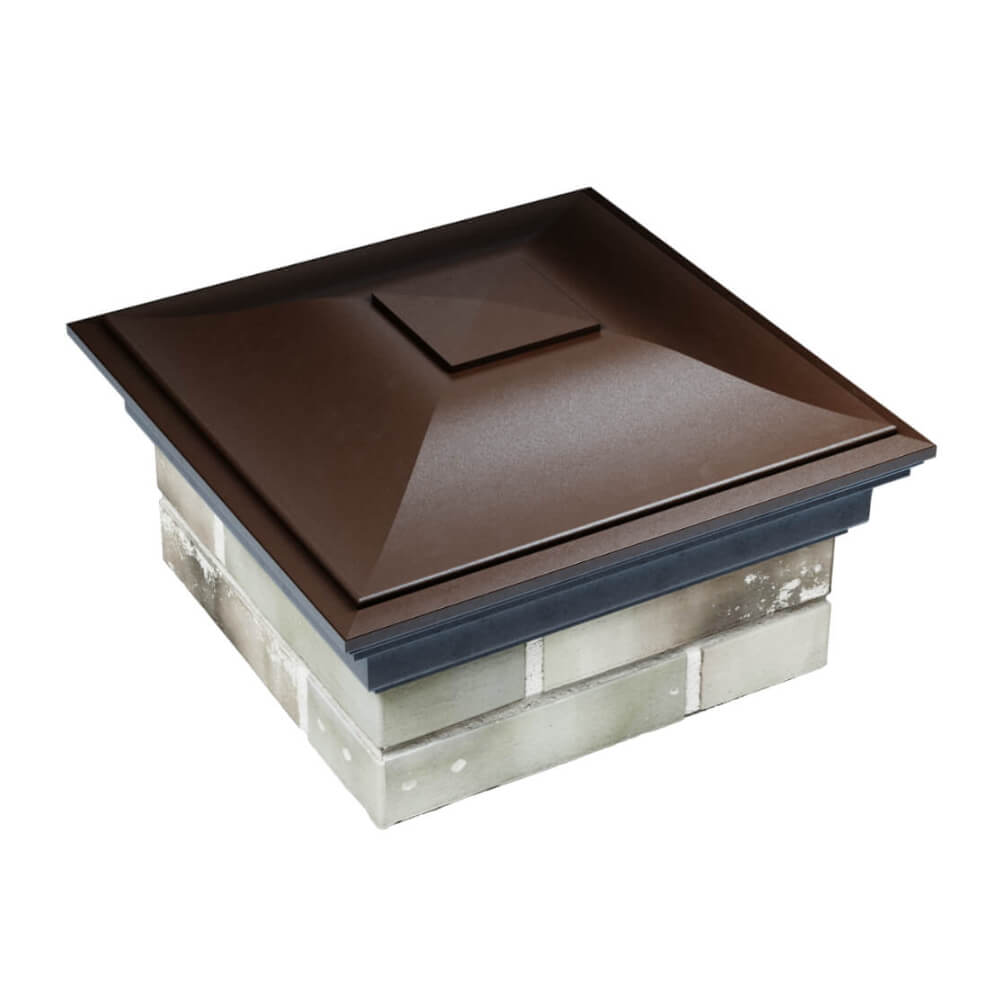 Колпак Zking Монблан Коричневый на столб 1.5х1.5 еврокирпича 0.7НФ (355х355мм) в Орле фото