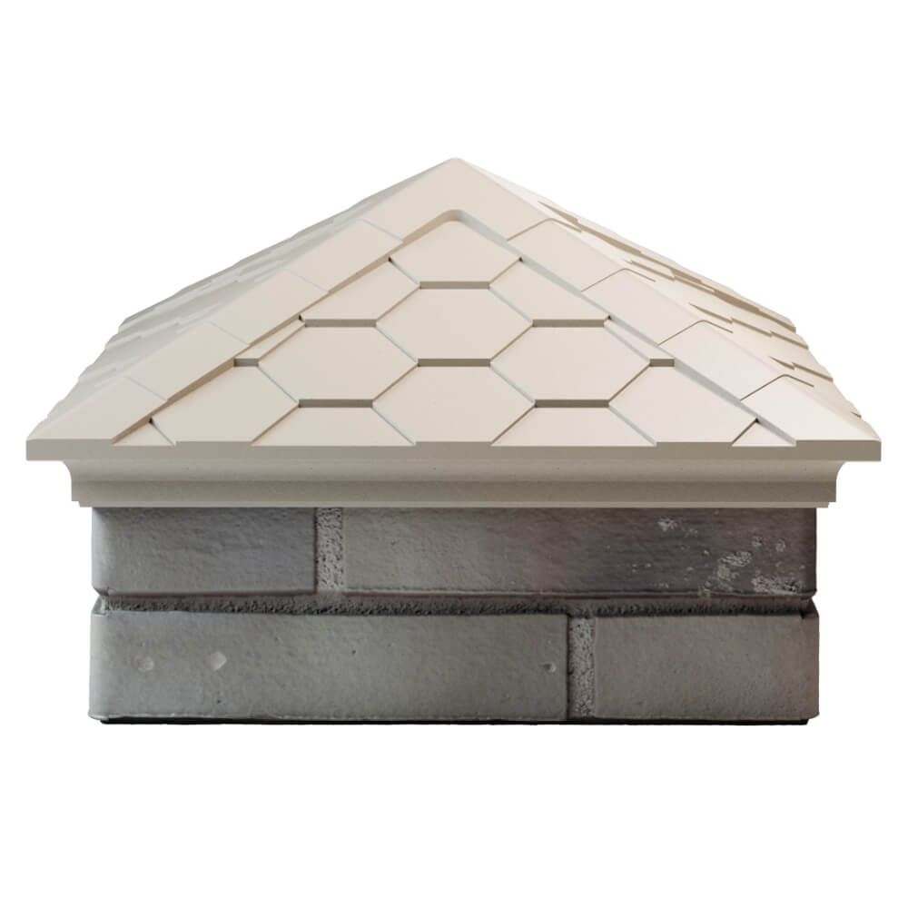 Колпак Zking Эверест Бежевый на столб 1.5х1.5 кирпича (390х390мм) Орел фото