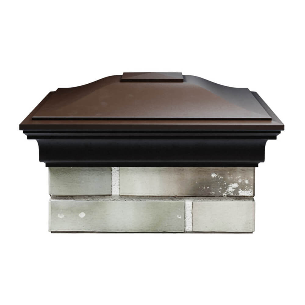 Колпак Zking Монблан Коричневый на столб 1.5х1.5 еврокирпича 0.7НФ (355х355мм) Орел фото