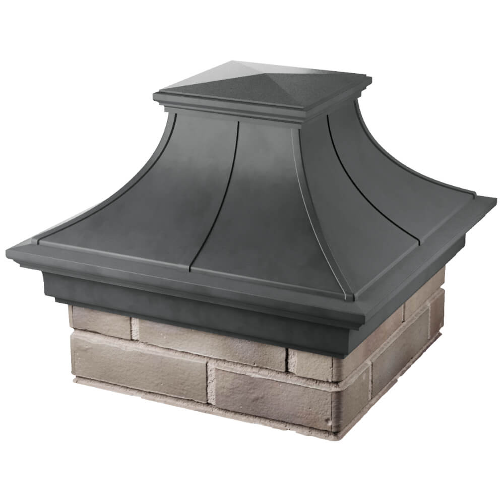 Колпак Zking Монблан Премиум Серый на столб 1.5х1.5 кирпича (385х385мм) в Орле фото