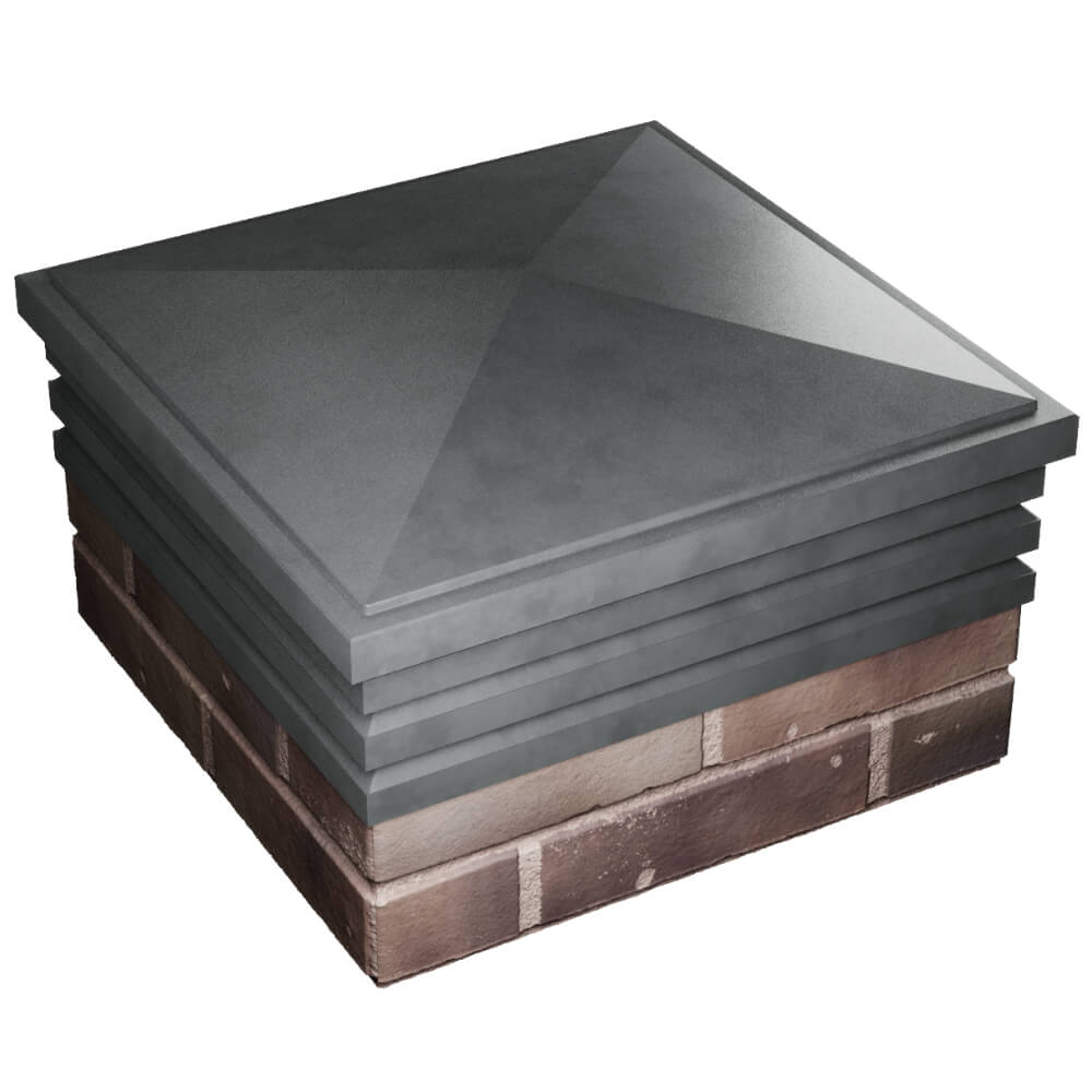 Колпак Zking Бона ХайТек Серый на столб 2х2 кирпича (513х513мм) в Орле фото