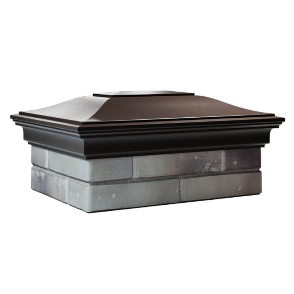 Колпак Zking Монблан Коричневый на столб 2х1.5 кирпича (515х385мм) в Орле фото