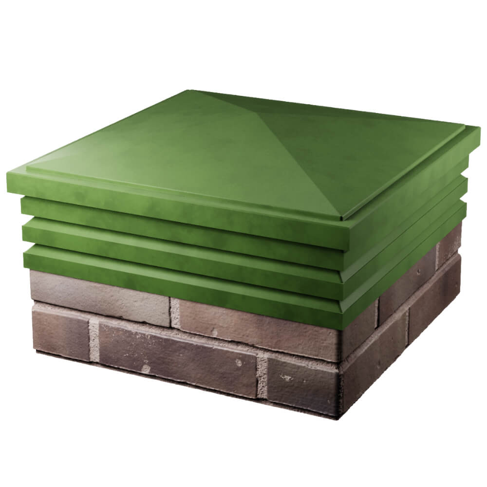 Колпак Zking Бона ХайТек Зеленый на столб 2х2 кирпича (513х513мм) в Орле фото