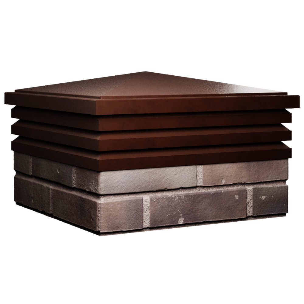 Колпак Zking Бона ХайТек Коричневый на столб 2х2 кирпича (513х513мм) в Орле фото