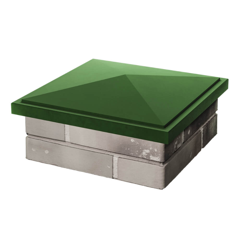 Колпак Zking БонаМоно Зеленый на столб 1.5х1.5 кирпича (385х385, 400х400мм) в Орле фото