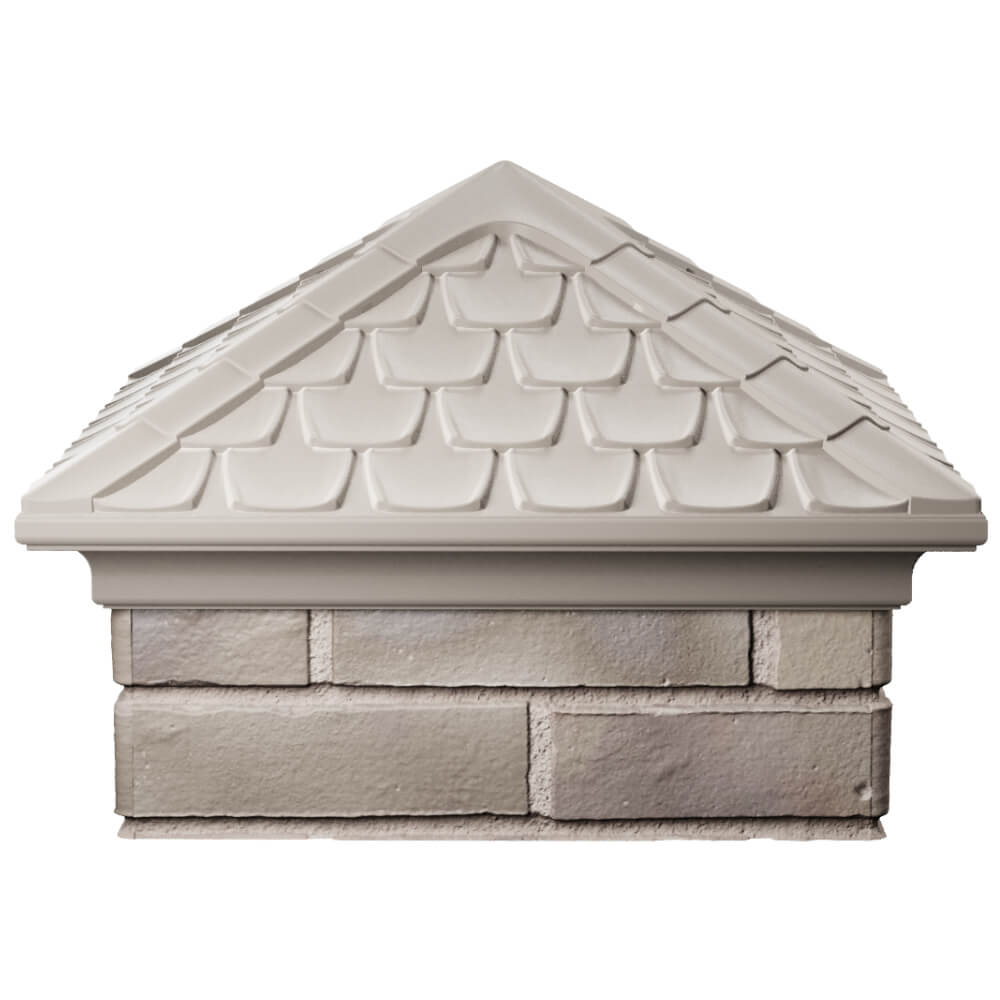 Колпак Zking Эльбрус Бежевый на столб 1.5х1.5 кирпича (385х385мм) Орел фото