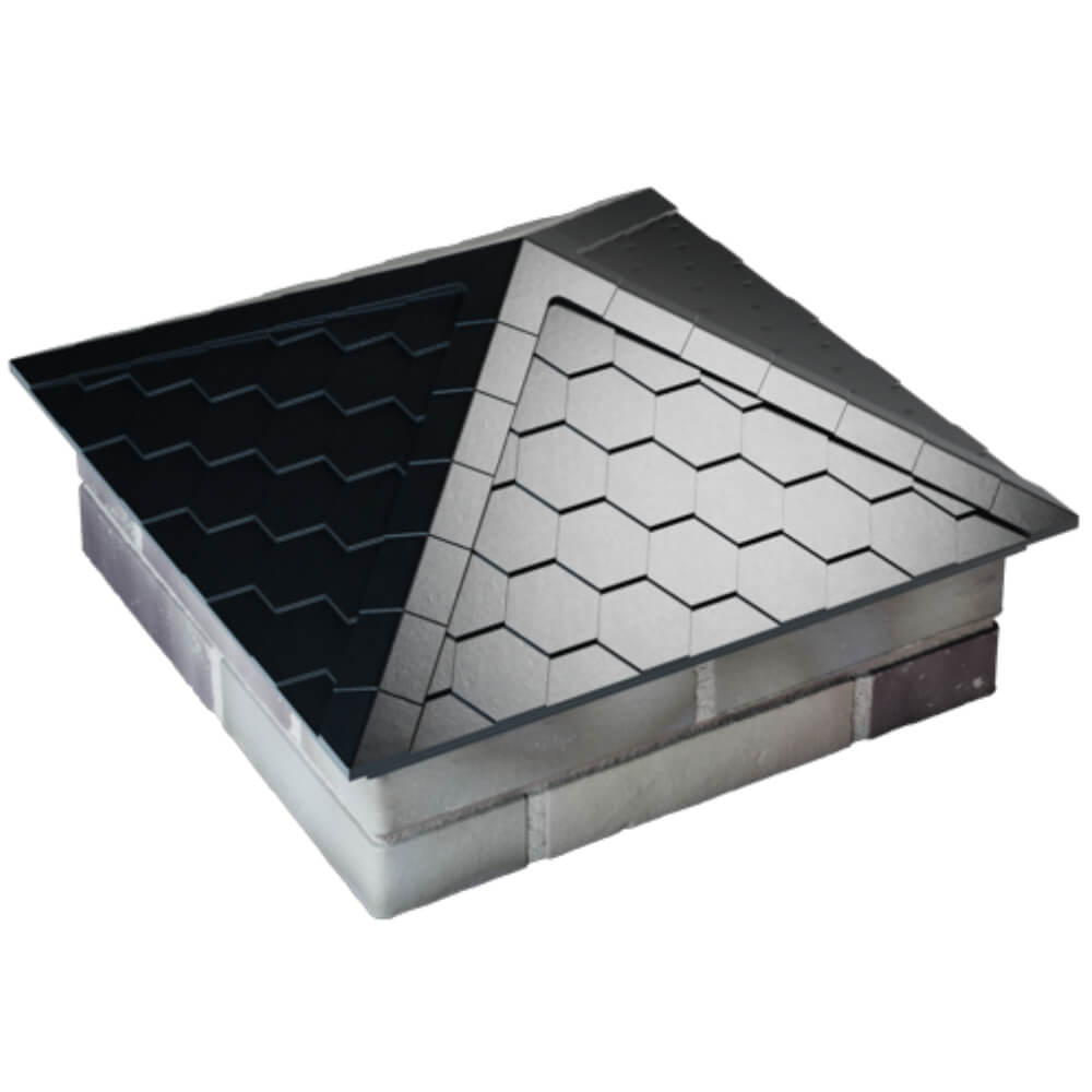 Колпак Zking Эверест Черный на столб 2х2 кирпича (535х535мм) Орел фото