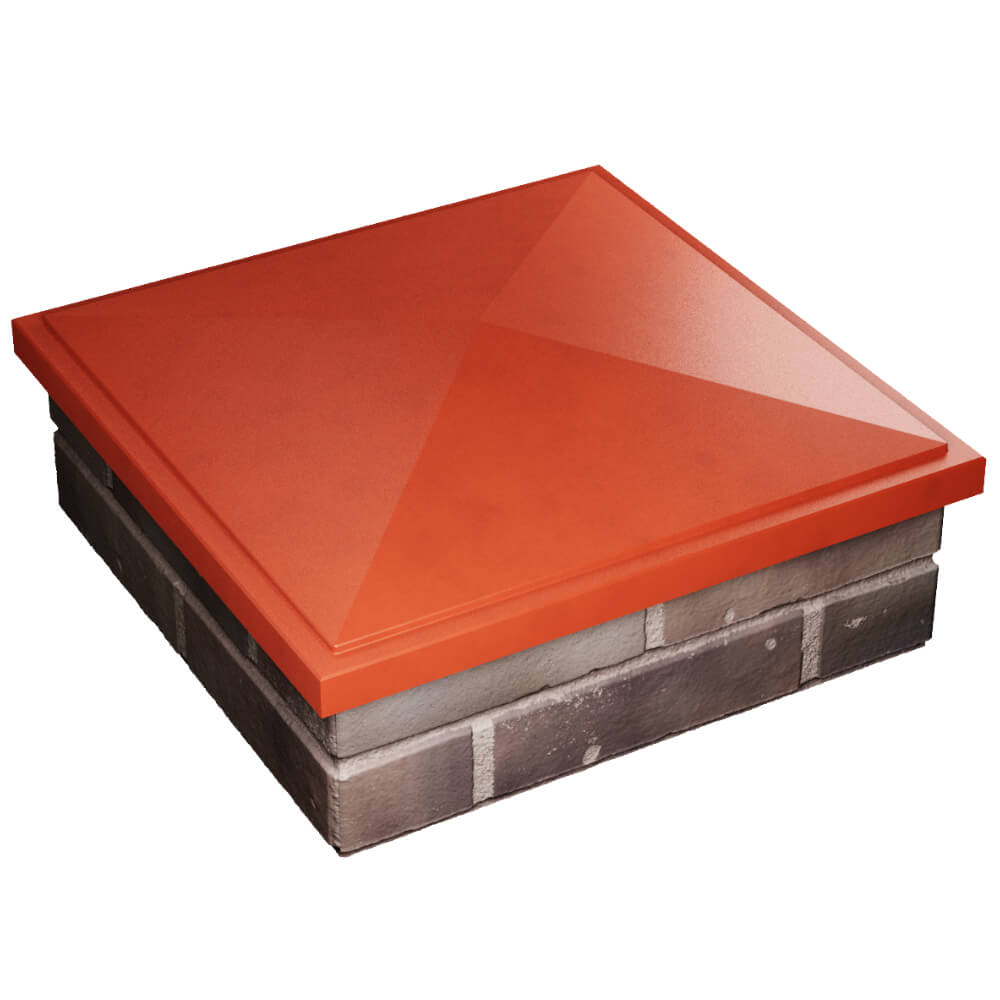 Колпак Zking БонаМоно Красный на столб 2х2 кирпича (515х515, 530х530мм) в Орле фото