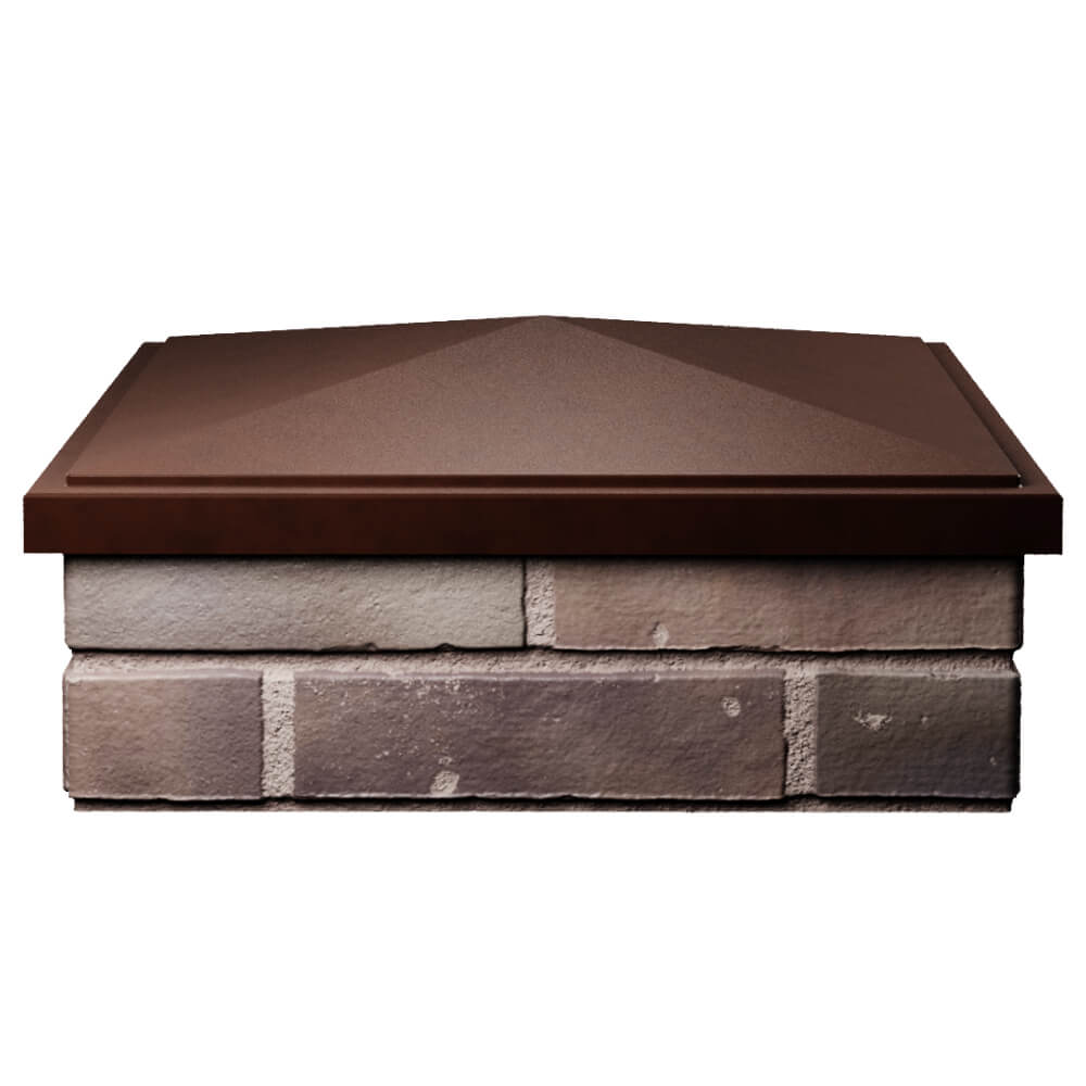 Колпак Zking БонаМоно Коричневый на столб 2х2 кирпича (515х515, 530х530мм) Орел фото