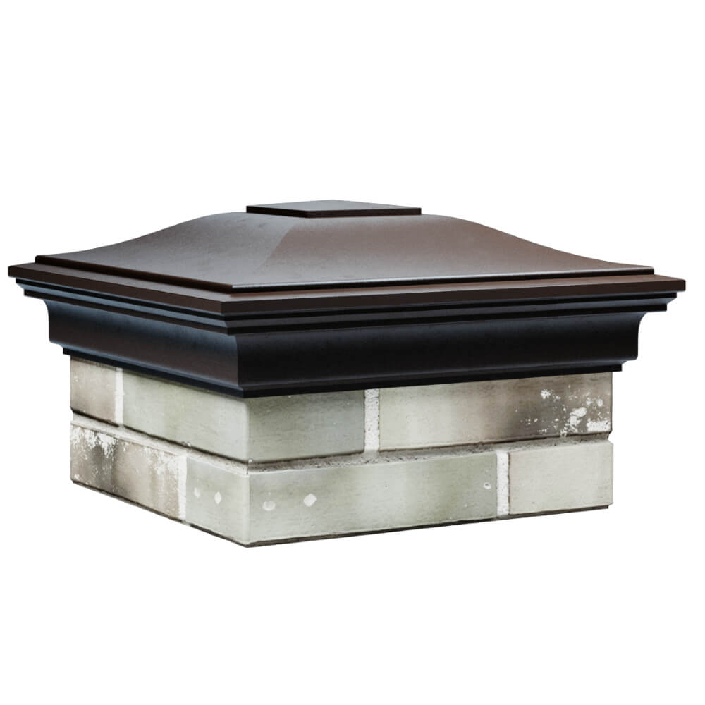 Колпак Zking Монблан Коричневый на столб 1.5х1.5 кирпича (385х385мм) в Орле фото