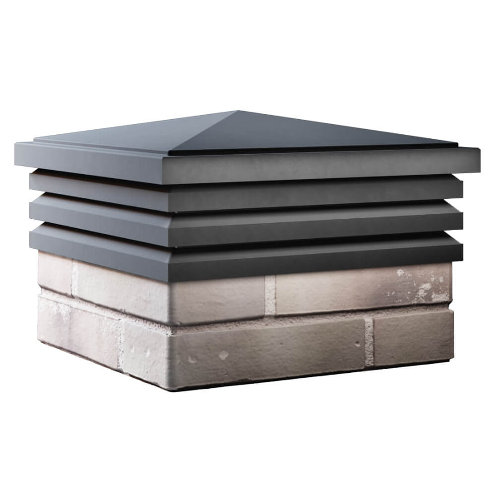 Колпак Zking Бона ХайТек Серый на столб 1.5х1.5 кирпича (385х385мм) в Орле фото