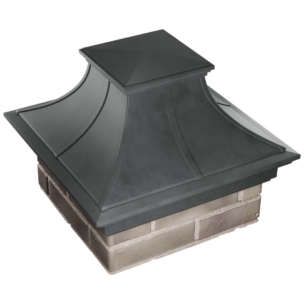 Колпак Zking Монблан Премиум Серый на столб 1.5х1.5 кирпича (385х385мм) в Орле фото