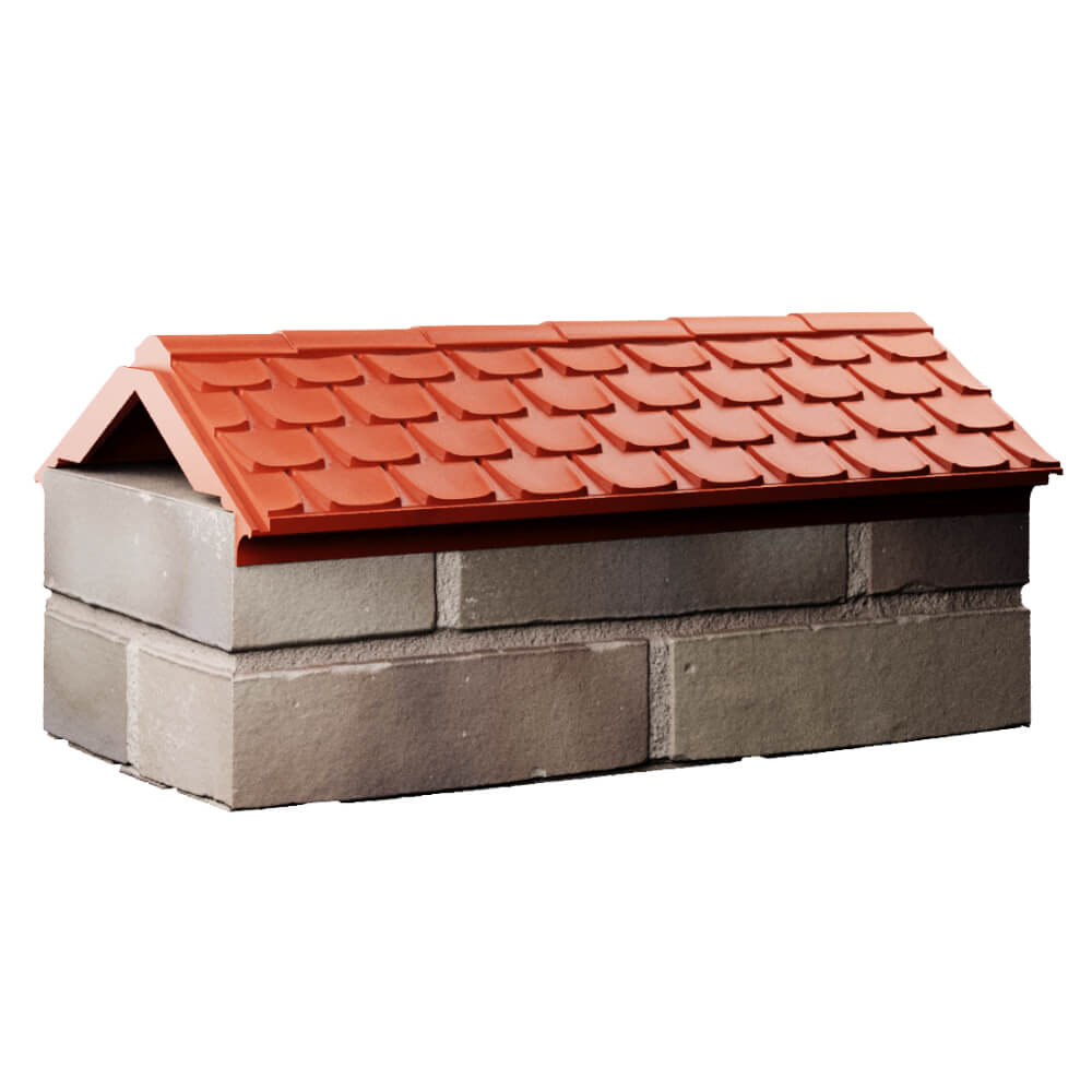 Парапет Zking Эльбрус Красный с посадкой на 1 кирпич (255мм) Орел фото