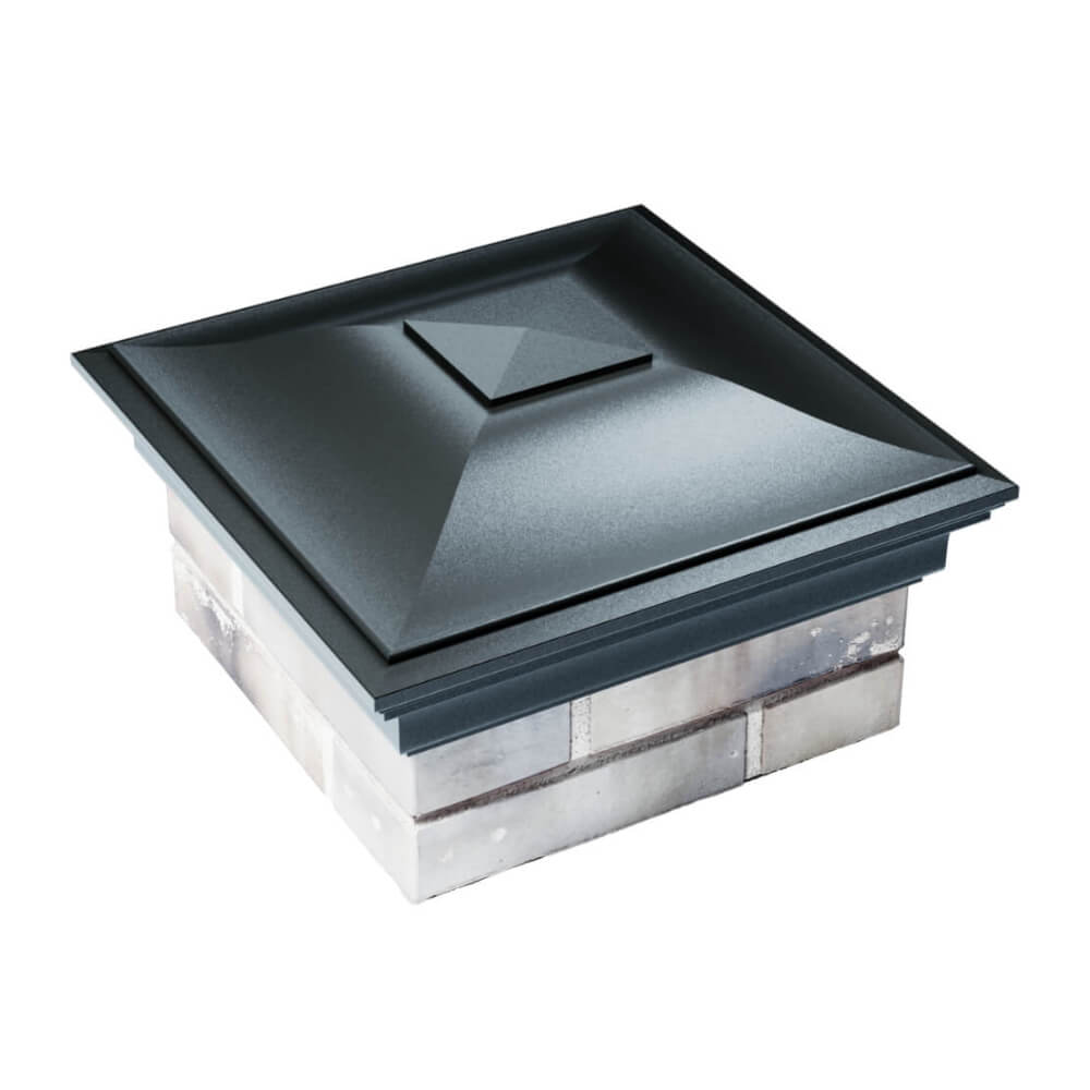 Колпак Zking Монблан Черный на столб 1.5х1.5 еврокирпича 0.7НФ (355х355мм) в Орле фото