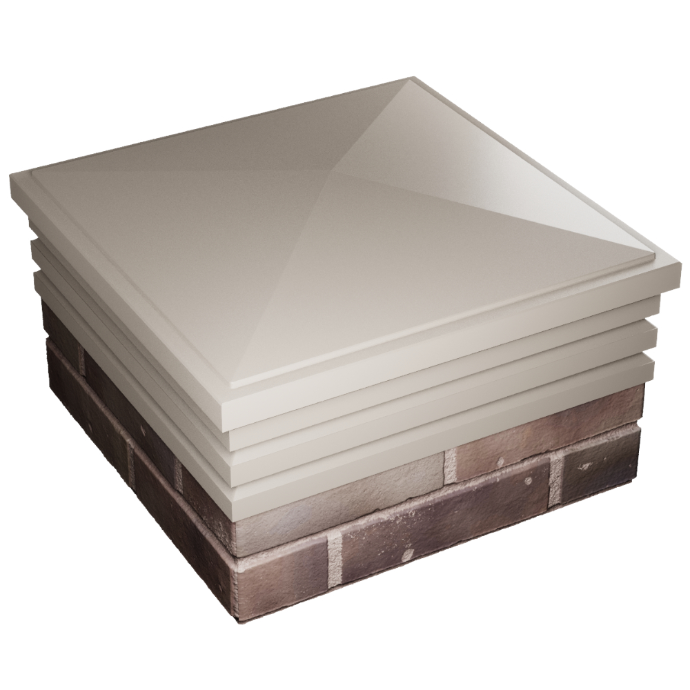 Колпак Zking Бона ХайТек Бежевый на столб 2х2 кирпича (513х513мм) в Орле фото