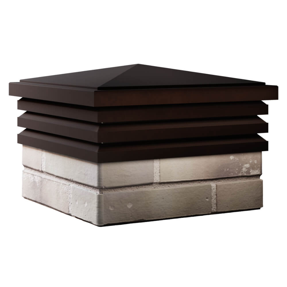 Колпак Zking Бона ХайТек Коричневый на столб 1.5х1.5 кирпича (385х385мм) в Орле фото