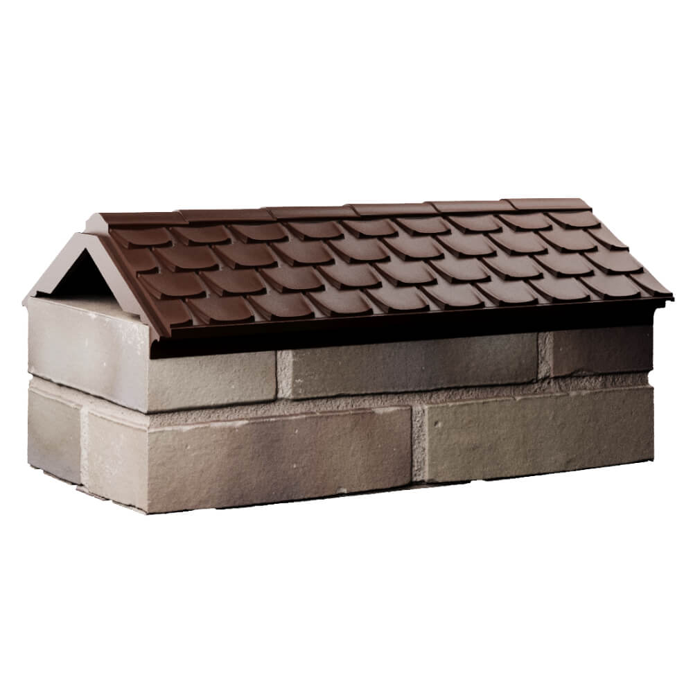 Парапет Zking Эльбрус Коричневый с посадкой на 1 кирпич (255мм) Орел фото