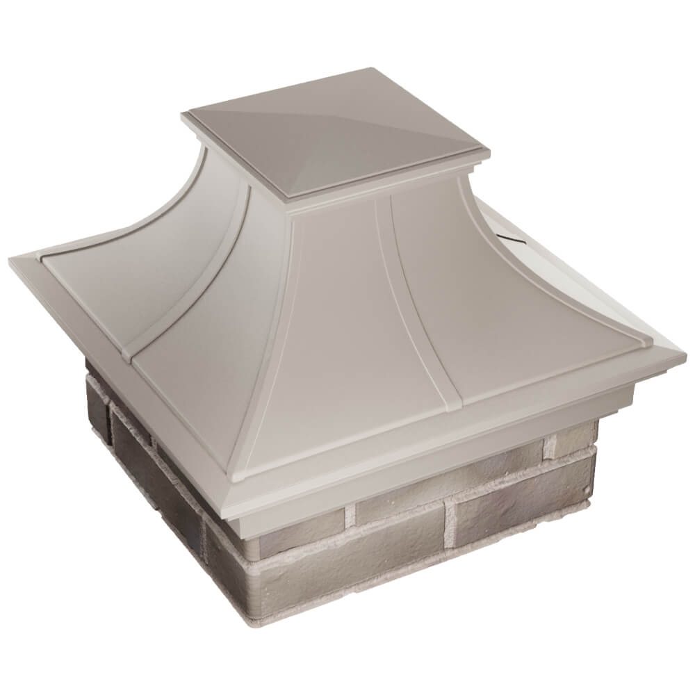Колпак Zking Монблан Премиум Бежевый на столб 1.5х1.5 кирпича (385х385мм) в Орле фото